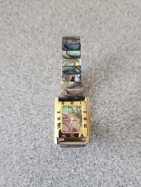 Abalone Shell Inlay Women's Watch - Iridescent Gold Accent